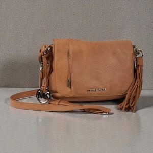 Michael Kors Camel Brown Textured Crossbody Bag